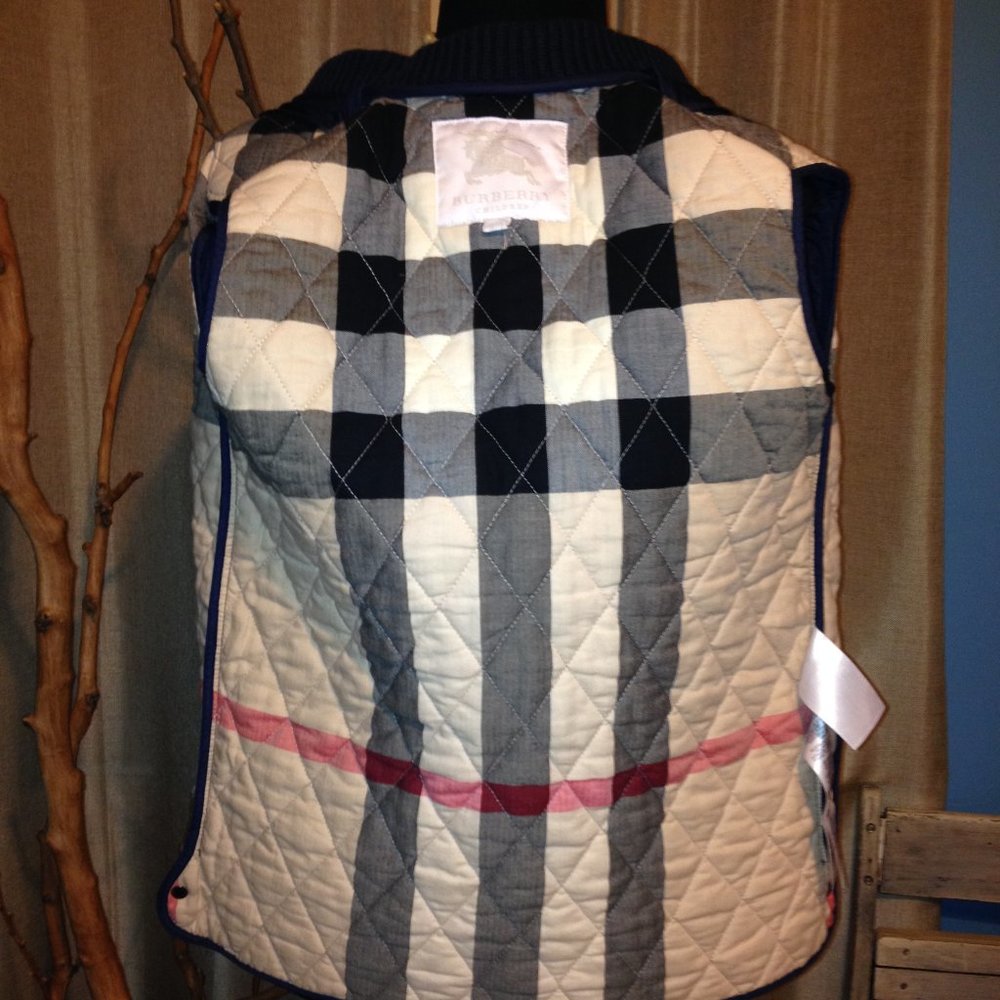 Burberry Quilted Nova Print Lined Vest
